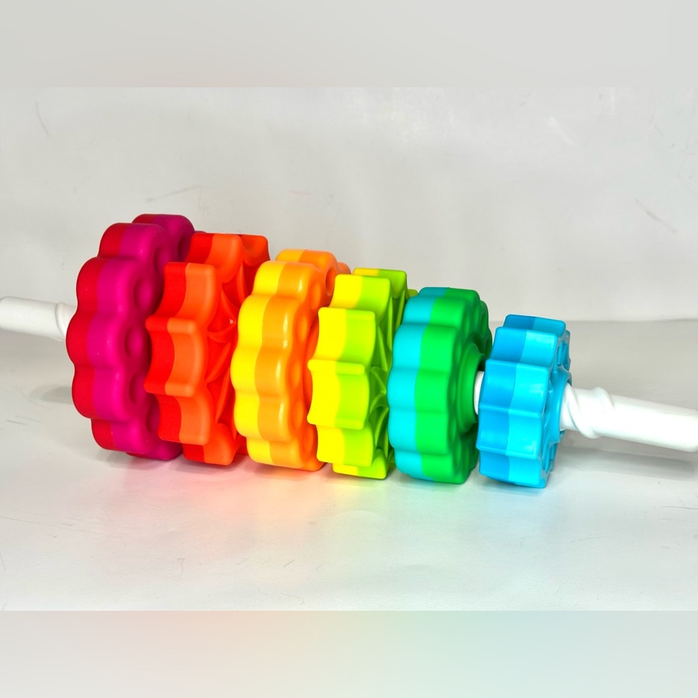 Rainbow Stackable Gear Toy - Multicolor Kids Learning Toy